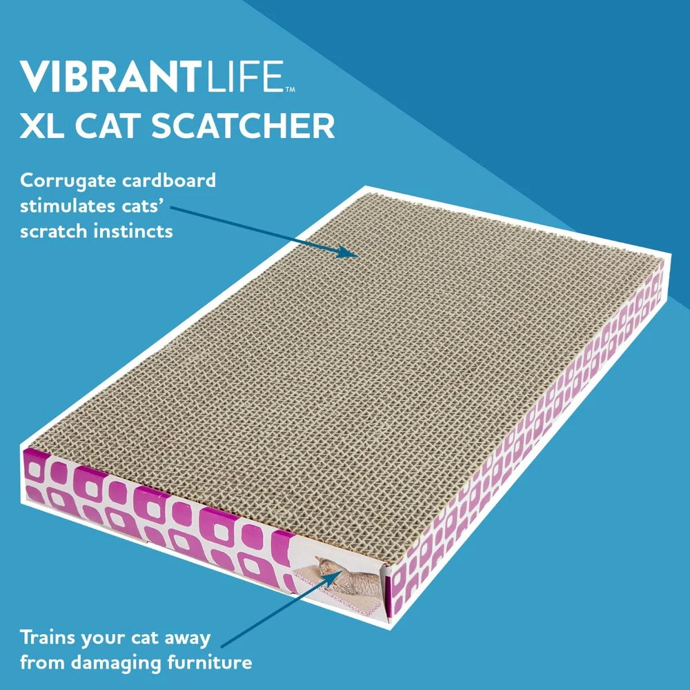 XMSJ Cat Scratching Pad Three Pack Cardboard Catnip
