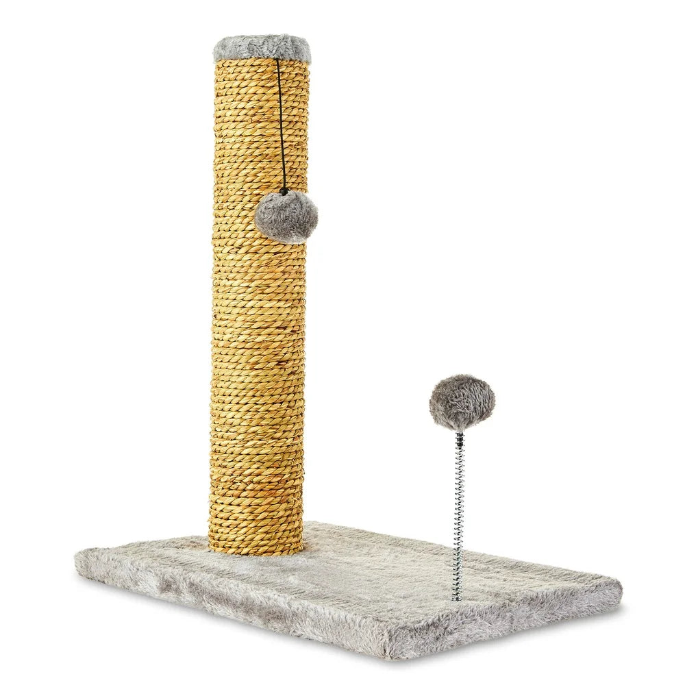 XMSJ Seagrass Cat Scratch Post With Dangle Toys Durable