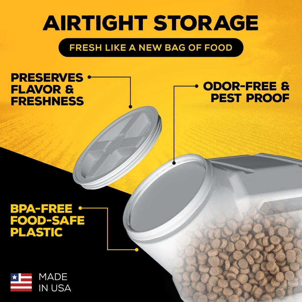 XMSJ Airtight Pet Food Storage Bin Heavy Duty HDPE Lockable