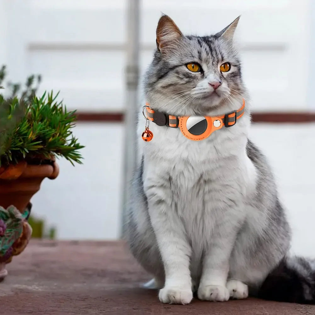 Shunmaii Apple AirTag Reflective Adjustable Cat Collar for Kitten Safety