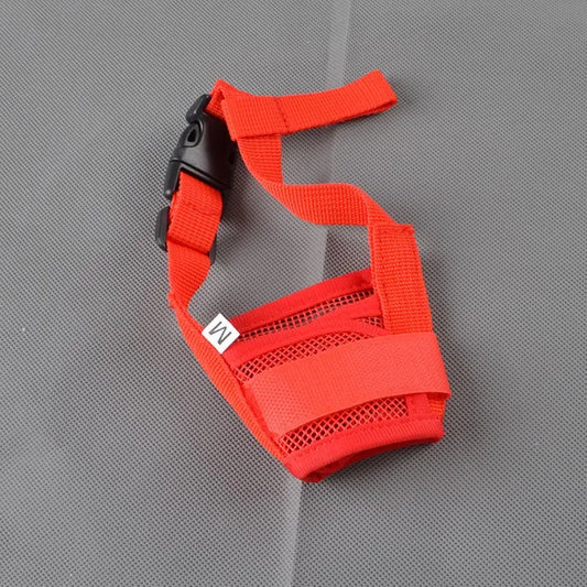 Anti Barking Dog Muzzle Adjustable Mesh Breathable Nylon Straps