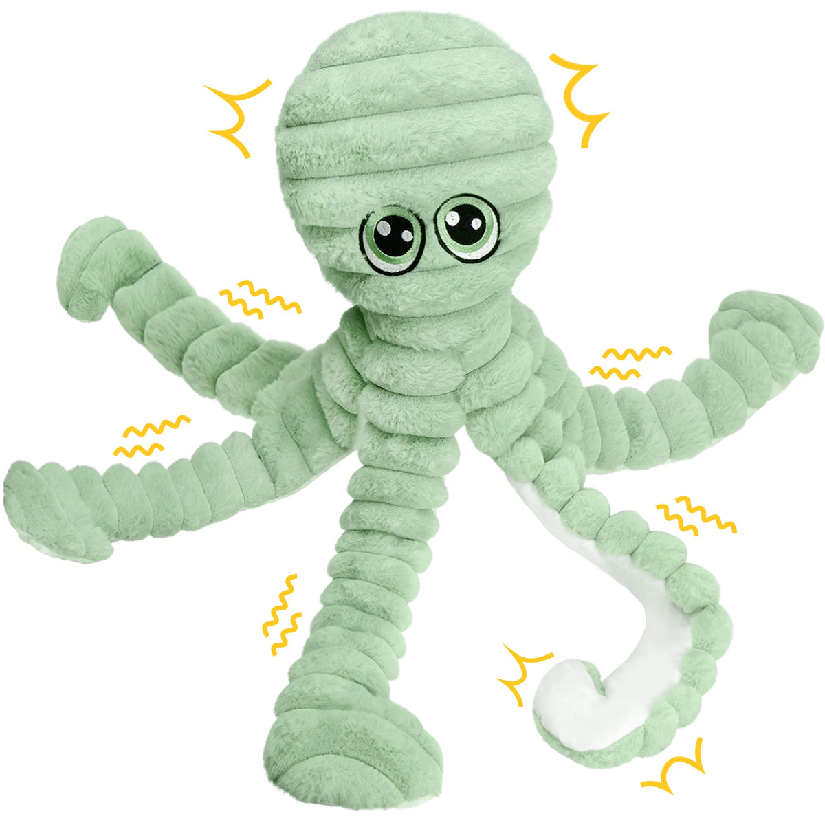 Octopus Squeaky Plush Dog Chew Toy for Interactive Play