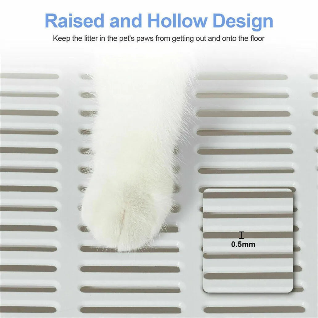 Easy Clean Cat Litter Box with Drawer and Splash Guard