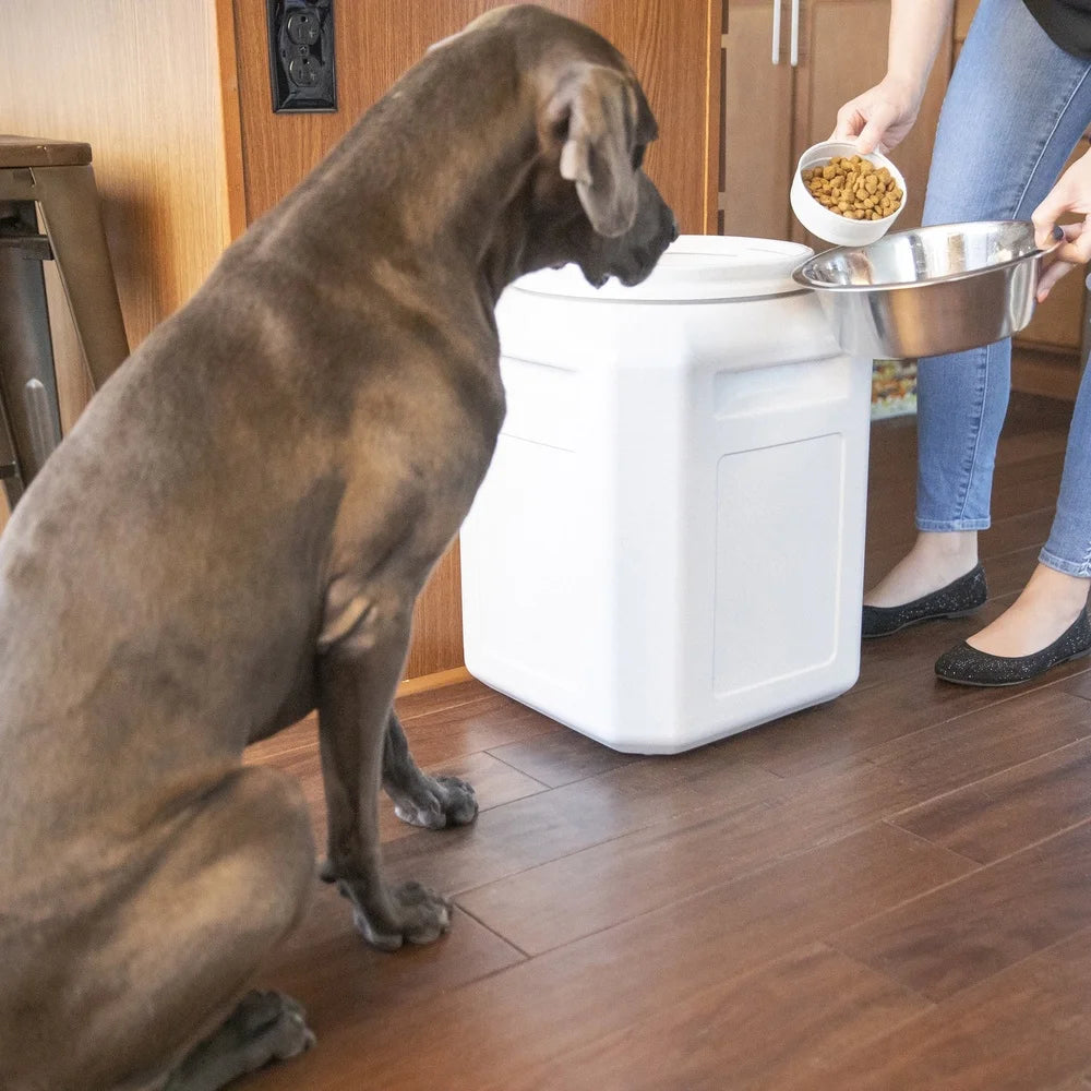 XMSJ Airtight Pet Food Storage Bin Heavy Duty HDPE Lockable