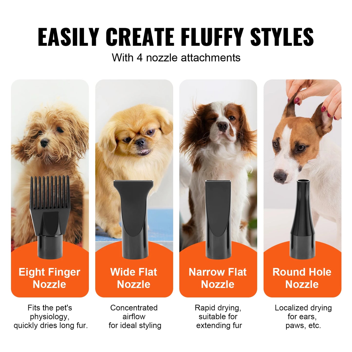 SucceBuy 2000W Dog Blow Dryer With Adjustable Speed