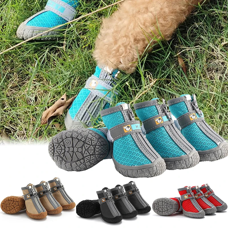Non-Slip Plush Dog Shoes for Small to Medium Dogs Warmth