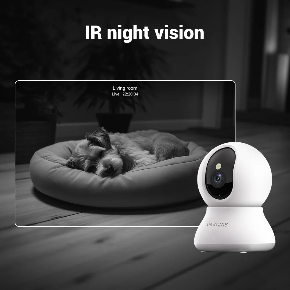 BoyKeep Pet Camera 2K Indoor 360 PTZ Security With App