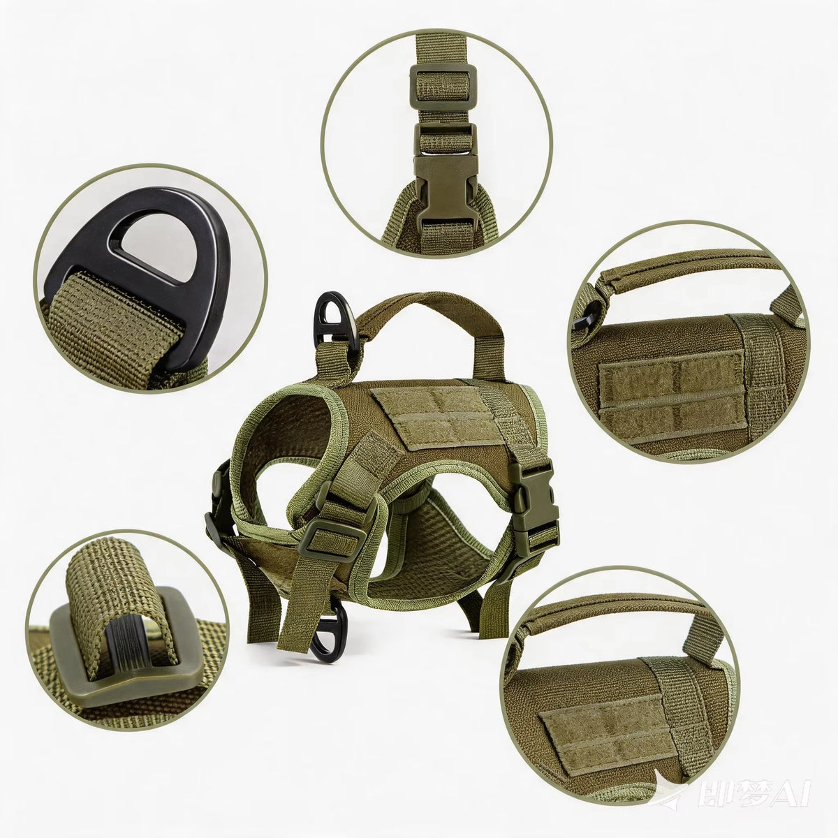 PETRAVEL Tactical Cat Harness Vest And Leash Set Escape Proof