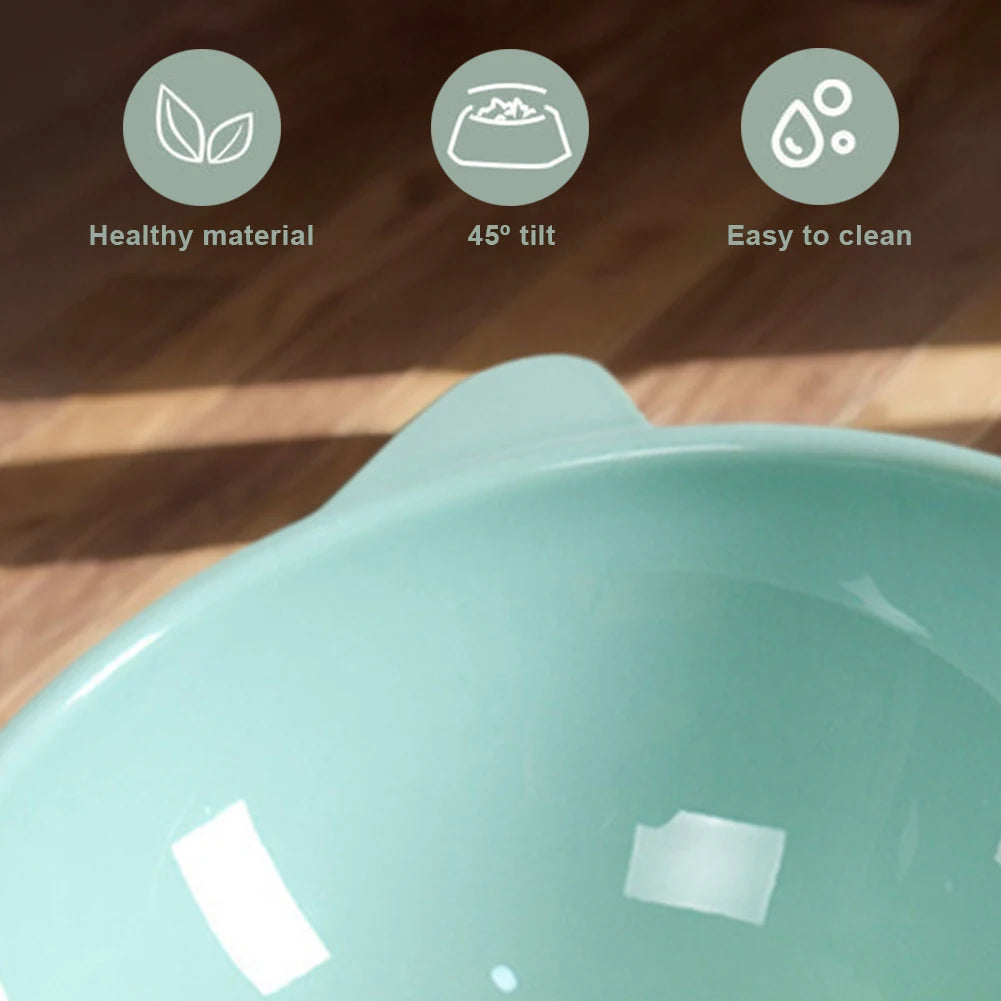 APWIKOGERH Tilted Elevated Cat Food Bowl Ergonomic Non Slip