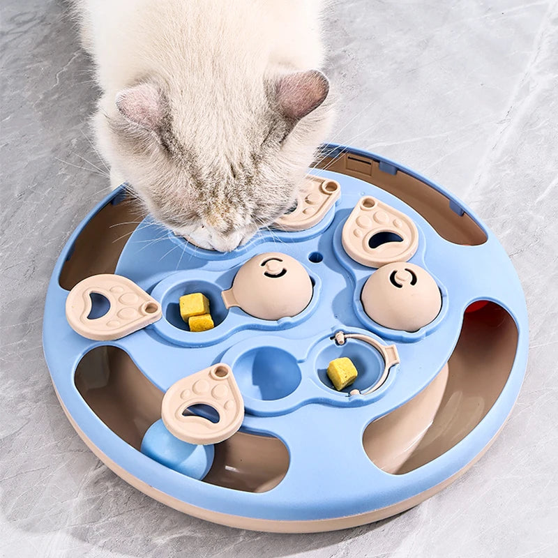 Interactive Dog Puzzle Toy Treat Dispenser Slow Feeder Bowl