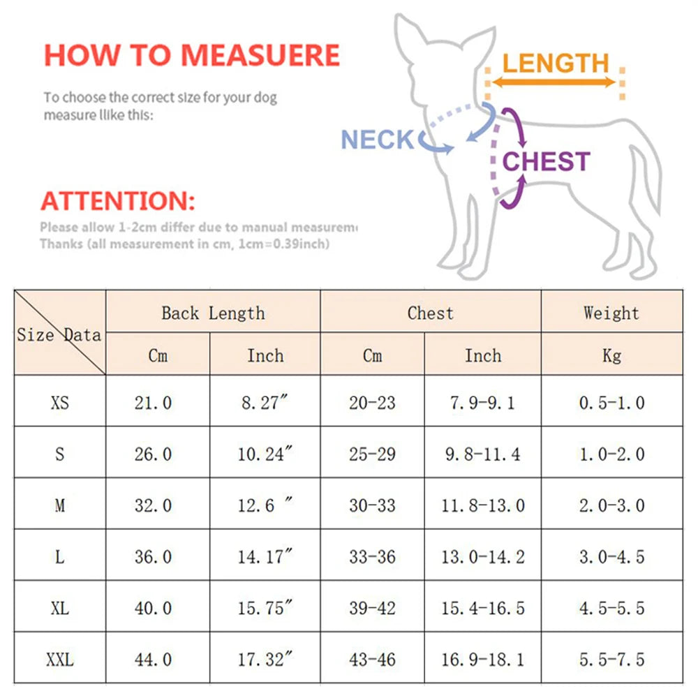 XLeiPet Chihuahua Puppy Sweater For Small Dogs Winter Warm Clothing