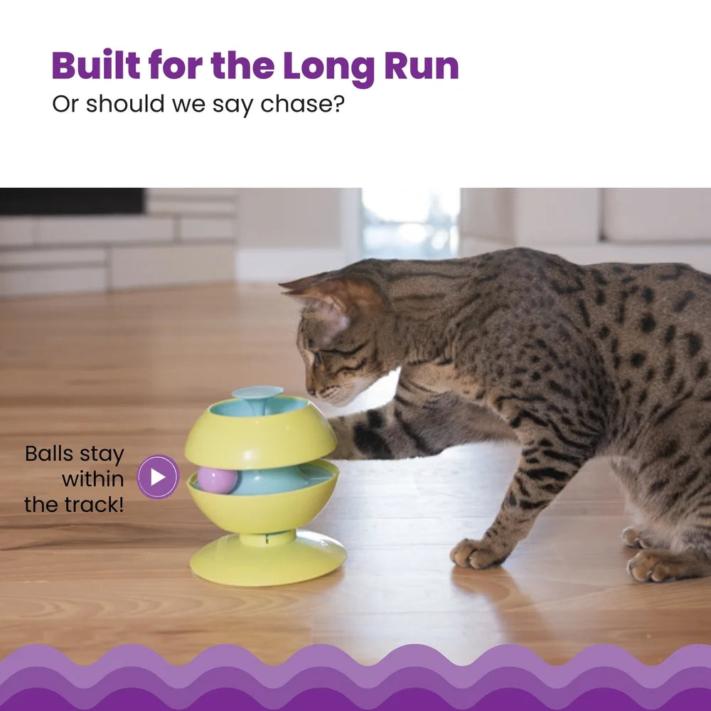 XMSJCN Cat Track Toy Three in One Rolling Ball Interactive