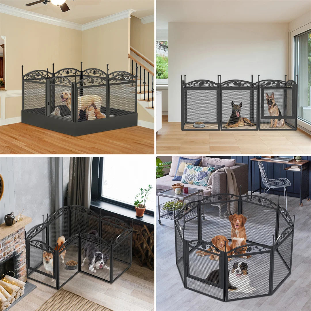 BINGOPAWHign-concerned Heavy Duty Dog Playpen For Indoor Outdoor Training