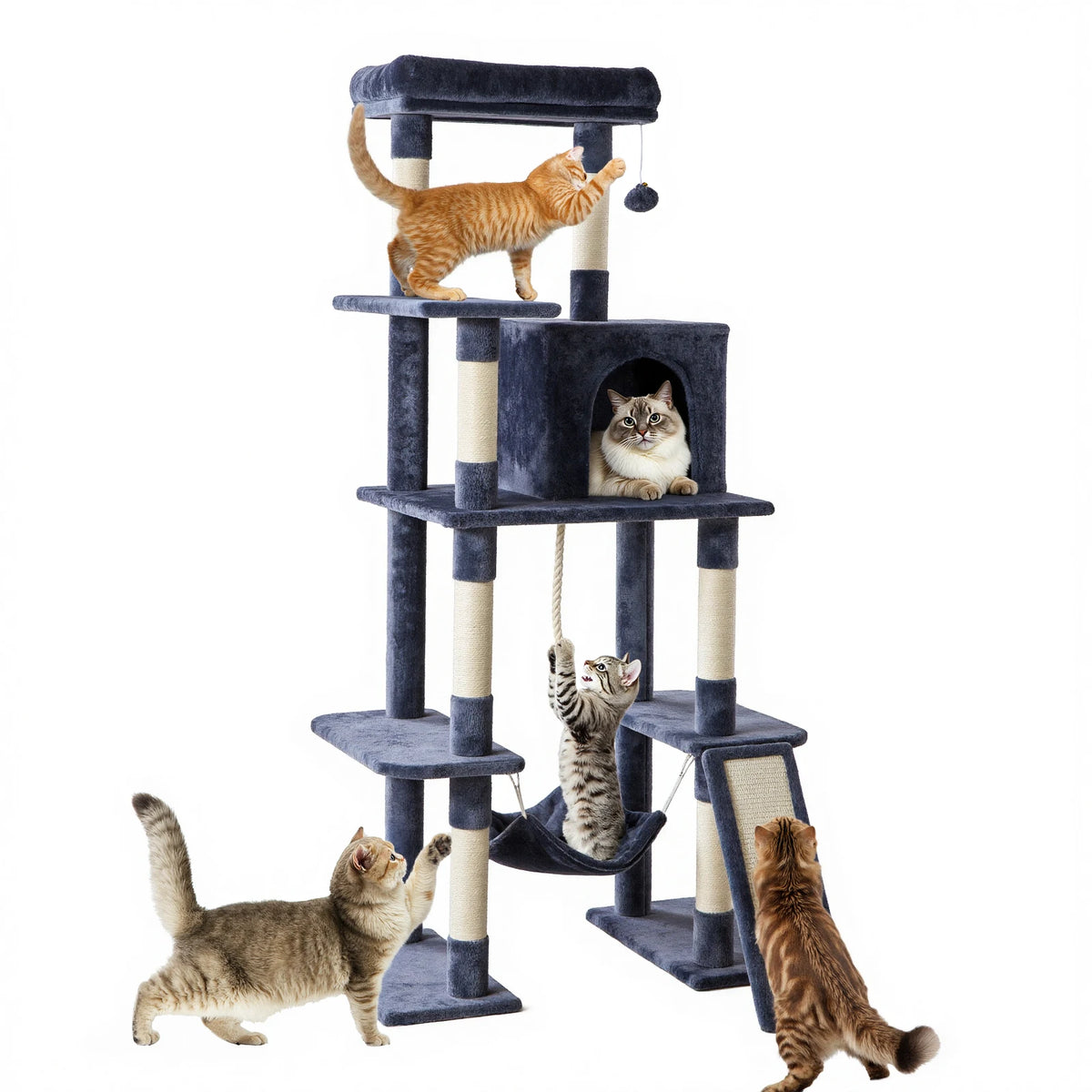 MCQ Cat Tree Tower With Condo And Sisal Scratching Posts