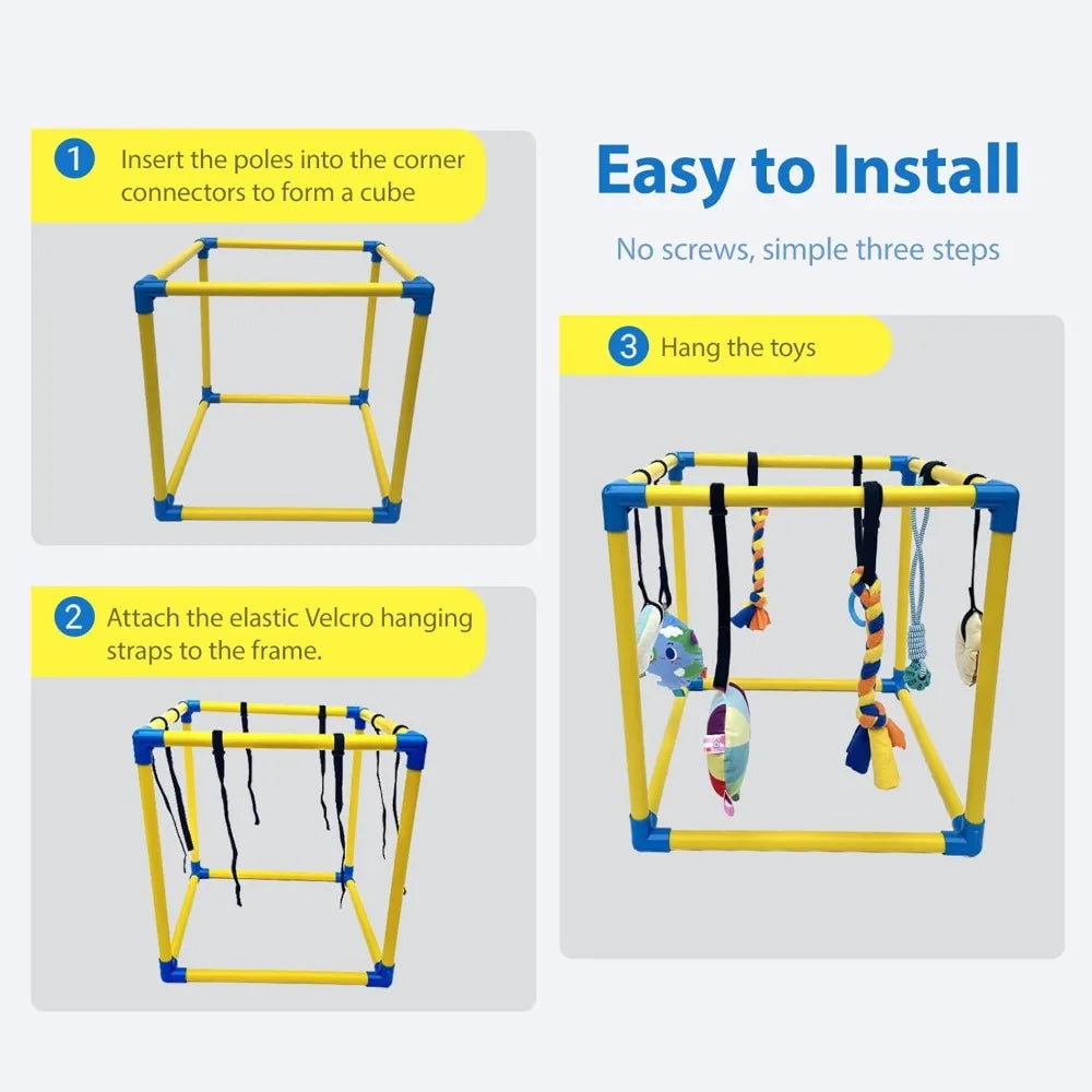 Puppy Play Gym By Hign-concerned With 8 Hanging Toys Indoor