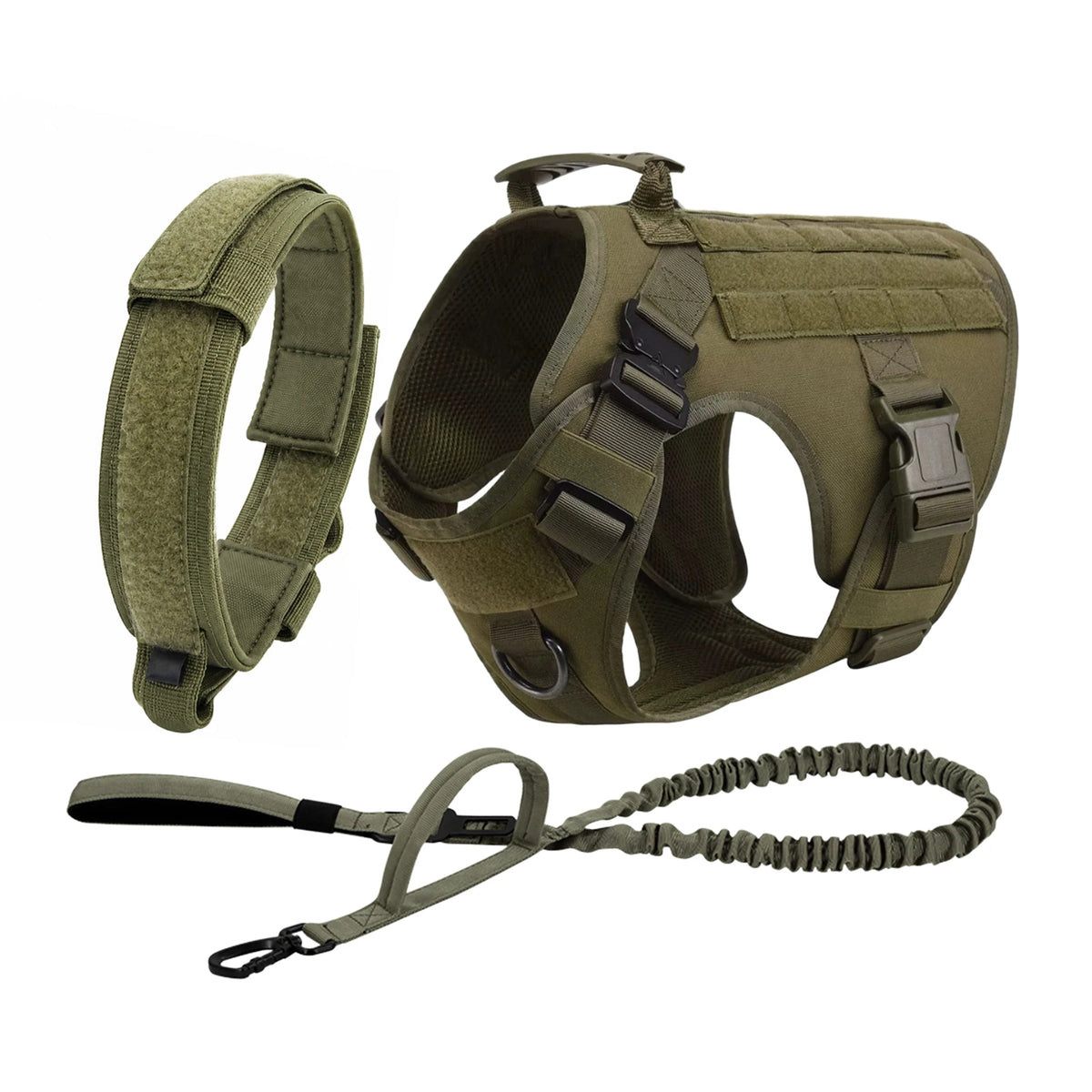 PETRAVEL Tactical Dog Harness With Molle Pouches For Training