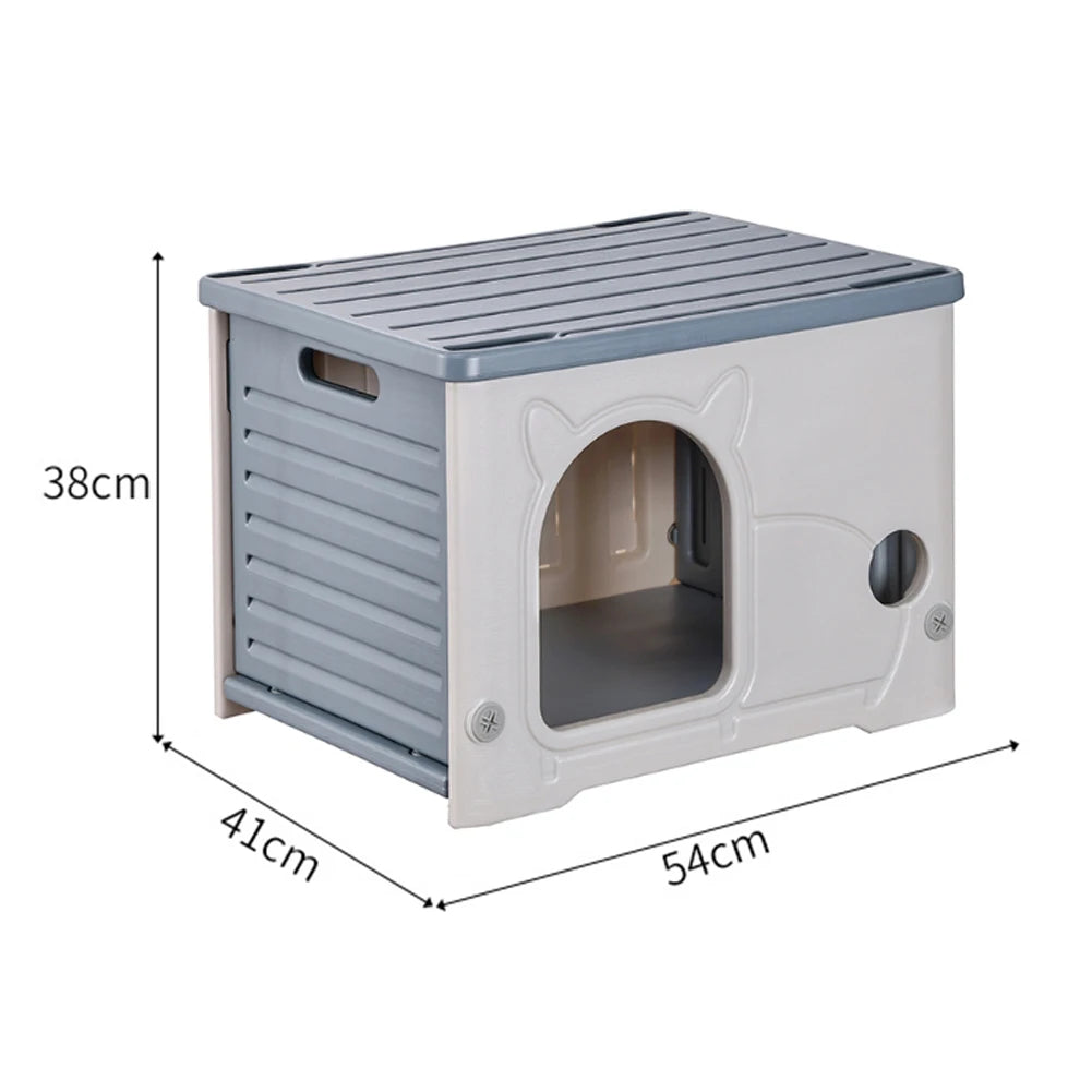 AlloetCN Outdoor Cat House Cozy Waterproof Shelter Small Pets