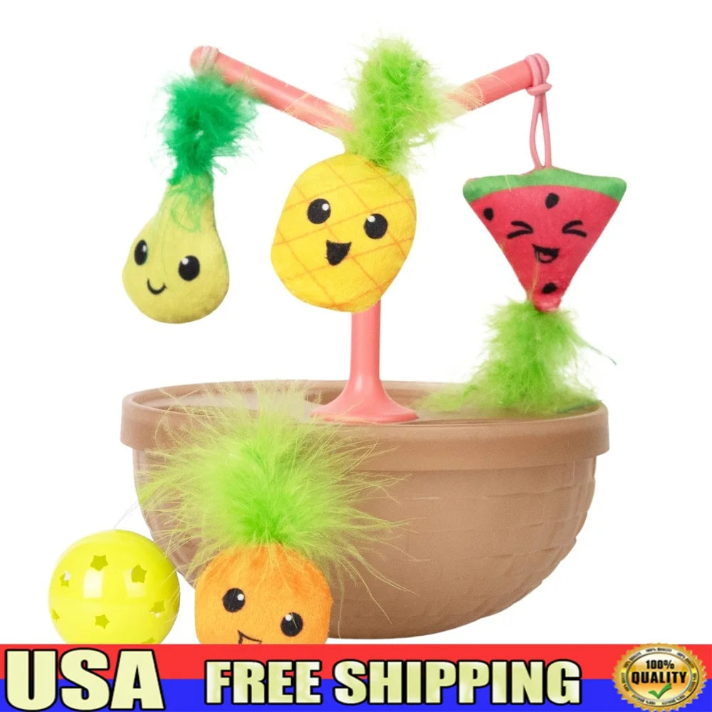 Fujian Hunt N Wobble Fruit Bowl Cat Toy With Catnip