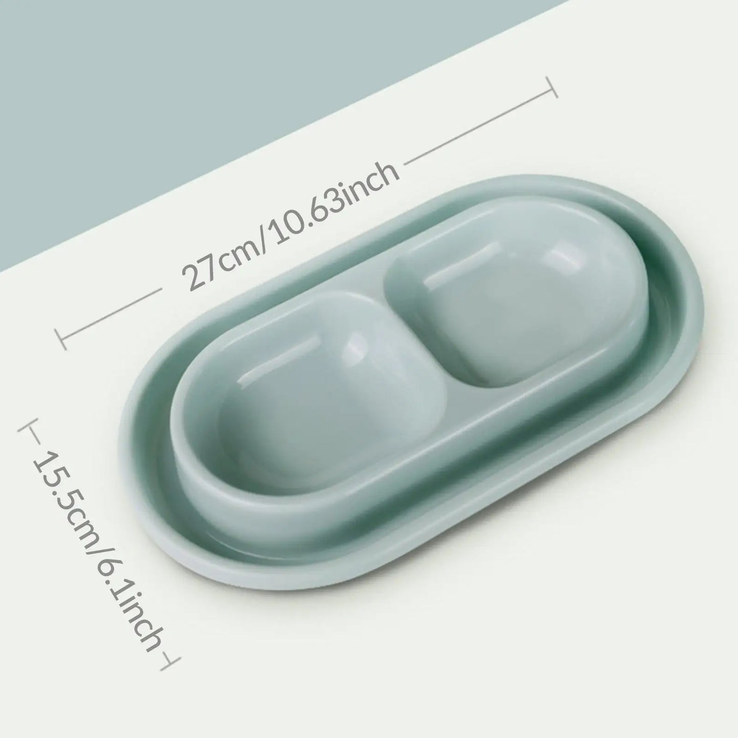 Kesoto Double Cat Bowl Set Outdoor Food and Water Feeder