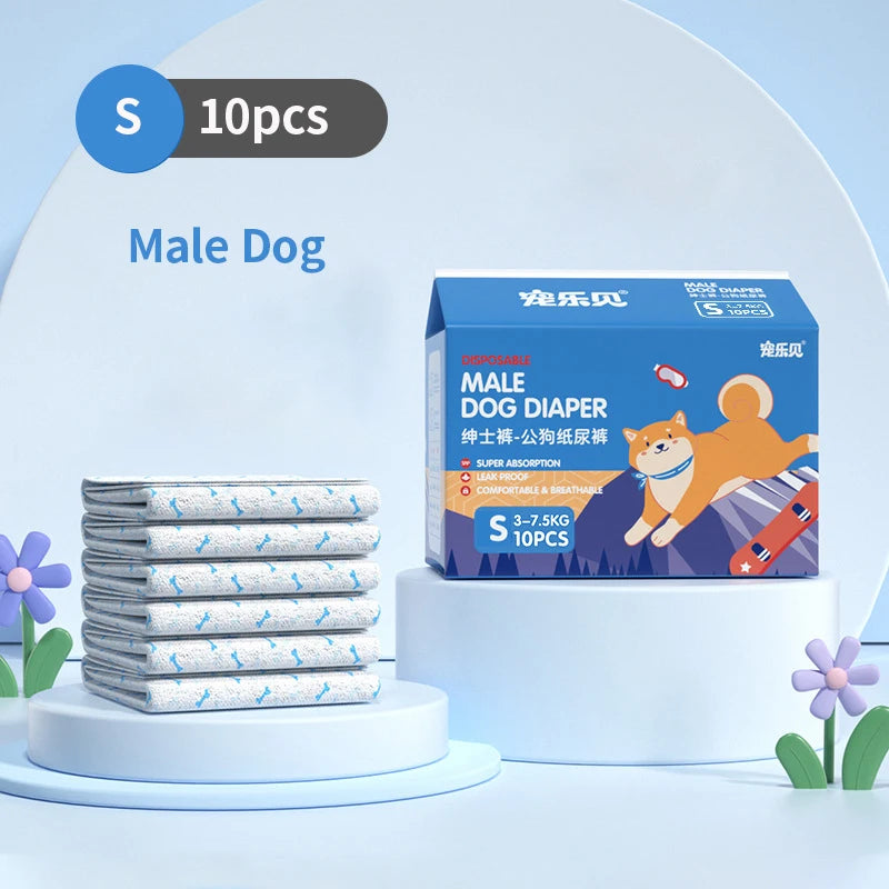 Female Dog Diapers Super Absorbent Leakproof Breathable Nappies