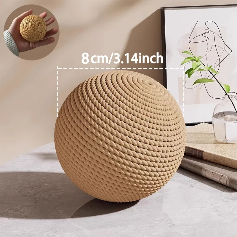 Sisal Cat Ball Toy Interactive Scratcher And Dental Chew Toy