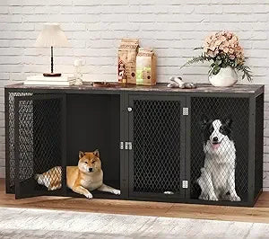 Hign-concerned Dog Kennel Indoor Double Cage for Two Dogs