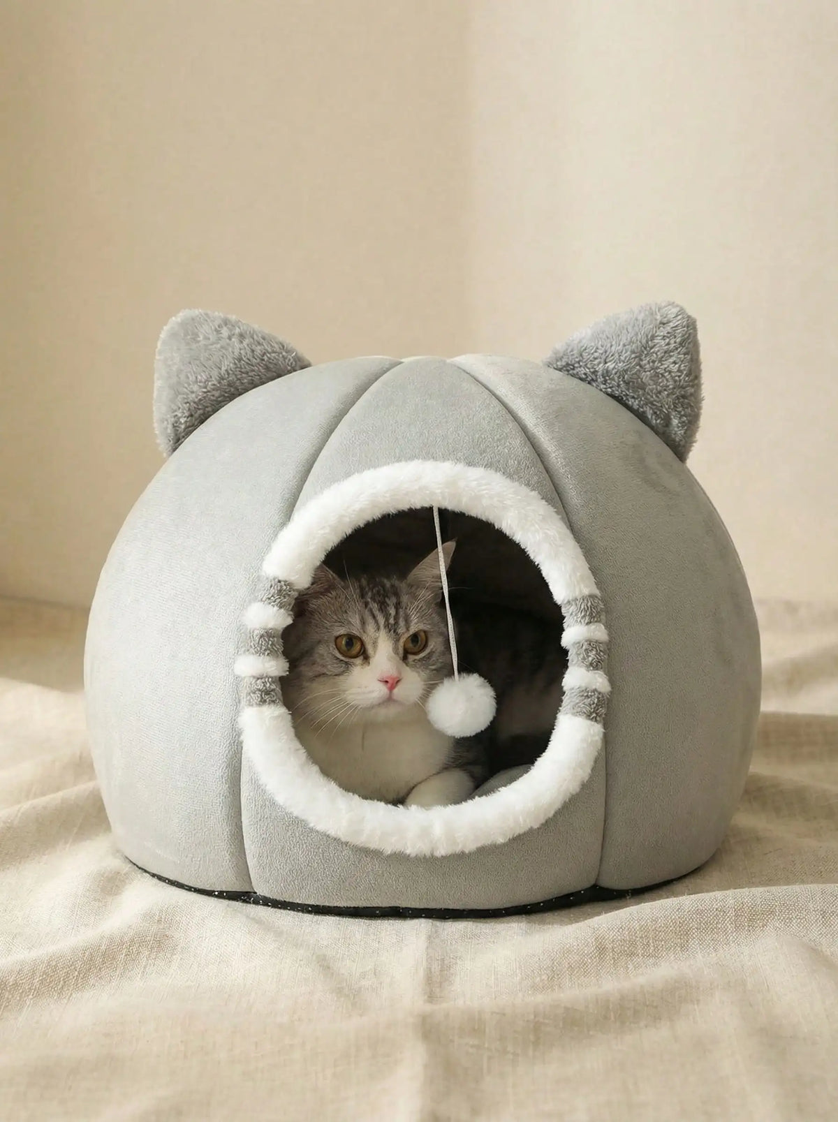 Washable Soft Cat Bed for Indoor Cats and Small Pets