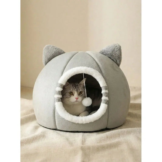 Washable Soft Cat Bed for Indoor Cats and Small Pets