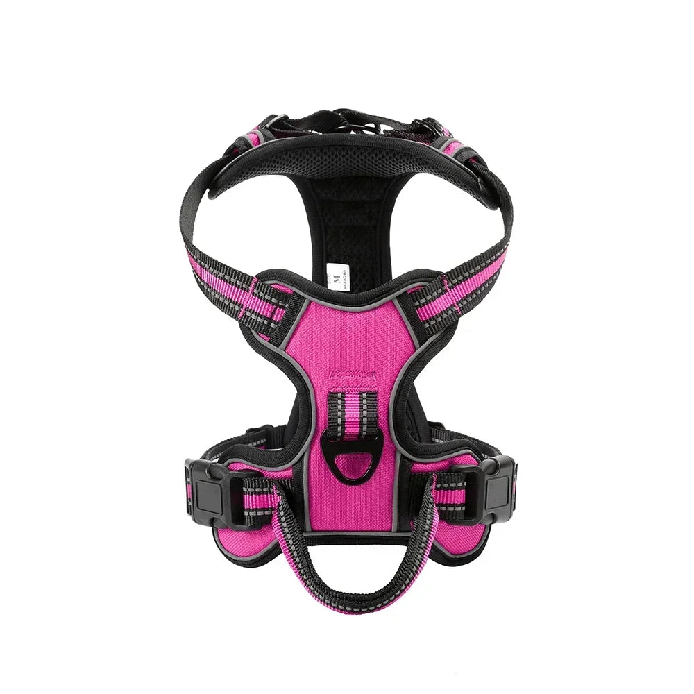 Reflective Nylon Dog Harness Vest No Pull Adjustable