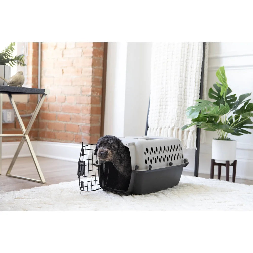 XMSJ Portable Plastic Dog Crate Easy Assembly Pet Carrier