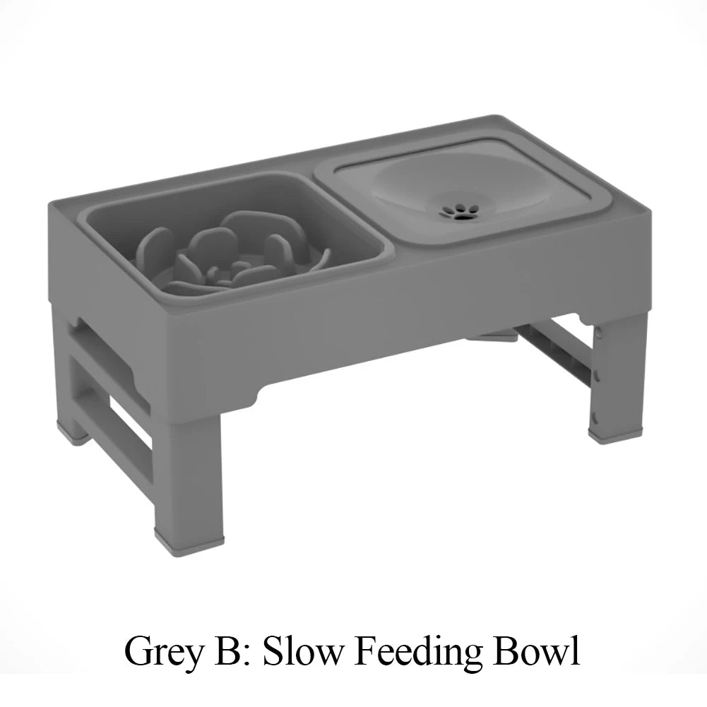 Hign-concerned Adjustable Dog Feeding Station With Bowls