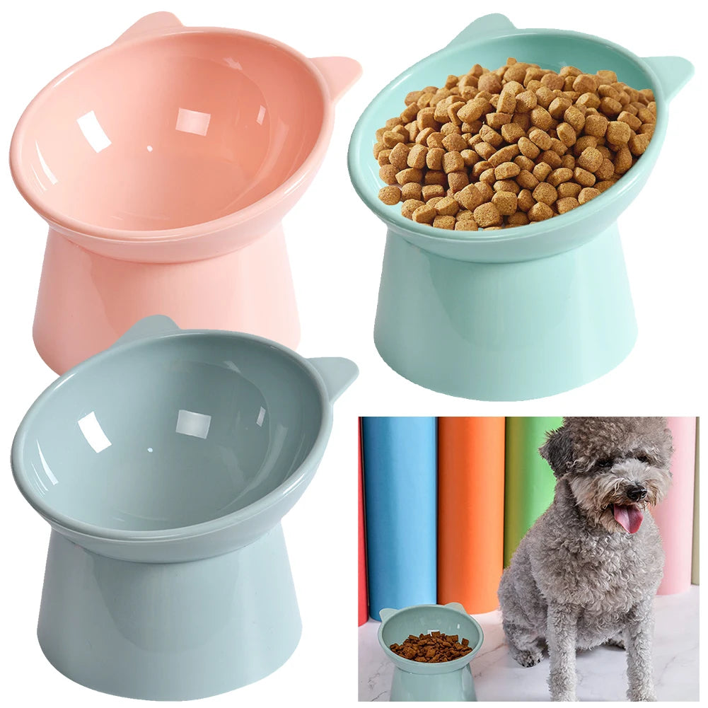 APWIKOGERH Tilted Elevated Cat Food Bowl Ergonomic Non Slip