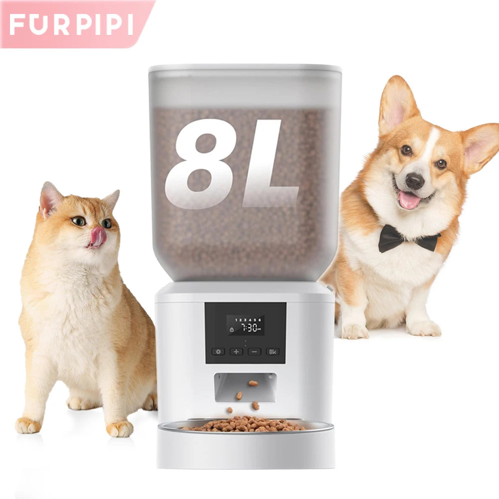 Furpipi Automatic Dog Feeder With Key Control Time Setting