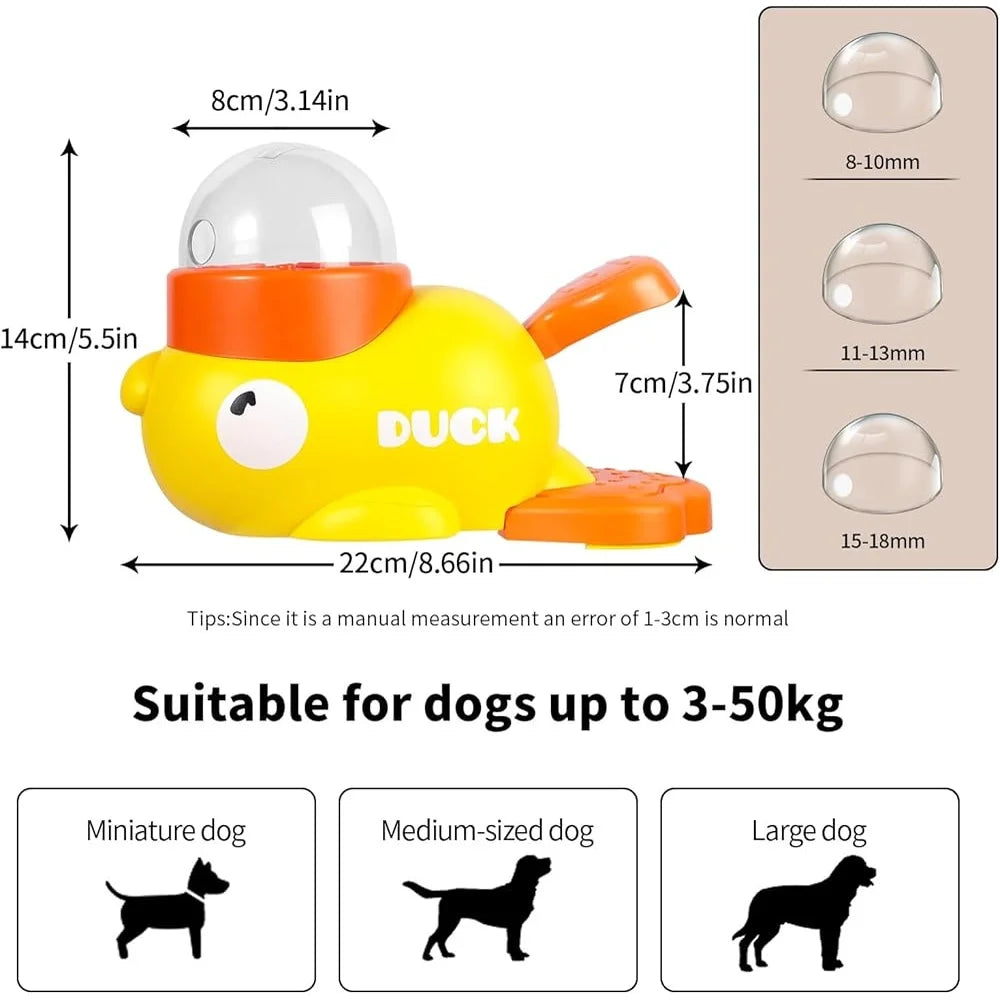 Hignconcerned 2in1 Duck Puzzle Dog Toy Slow Feeder Fun