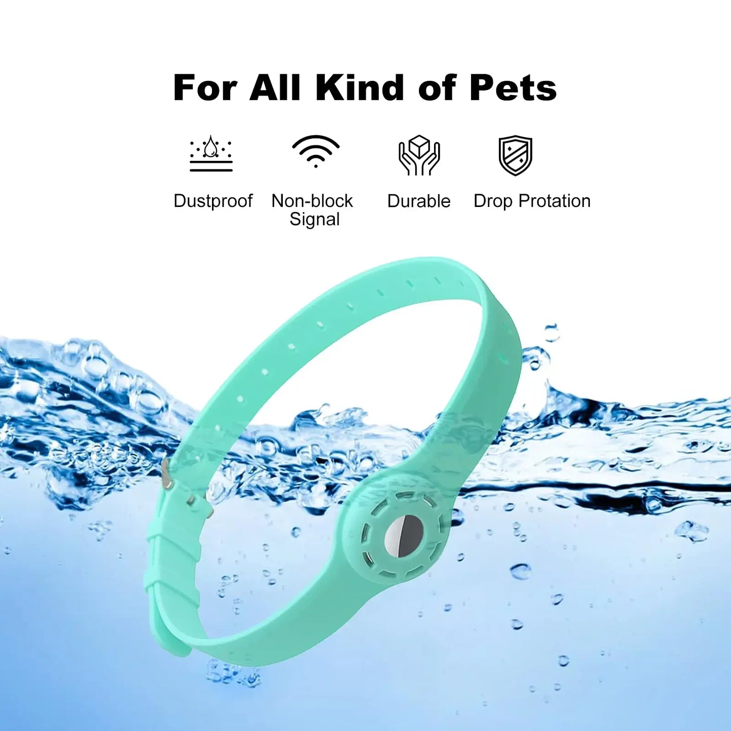 Silicone Anti Lost Cat Collar With Apple AirTag Tracker