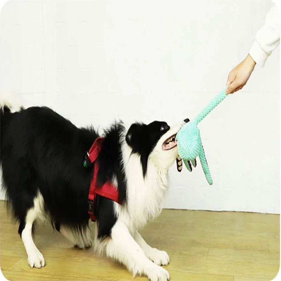 Plush Octopus Dog Toy Squeak Interaction for All Dogs