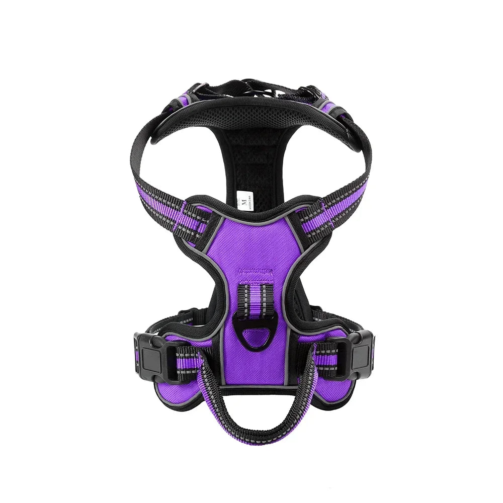 Reflective Nylon Dog Harness Vest No Pull Adjustable