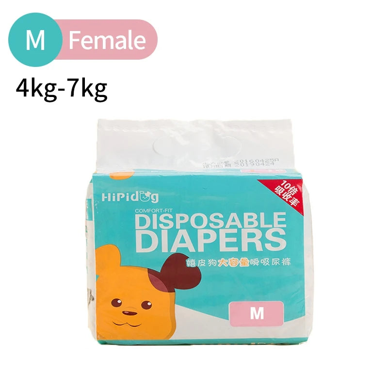 Female Dog Diapers Super Absorbent Leakproof Breathable Nappies