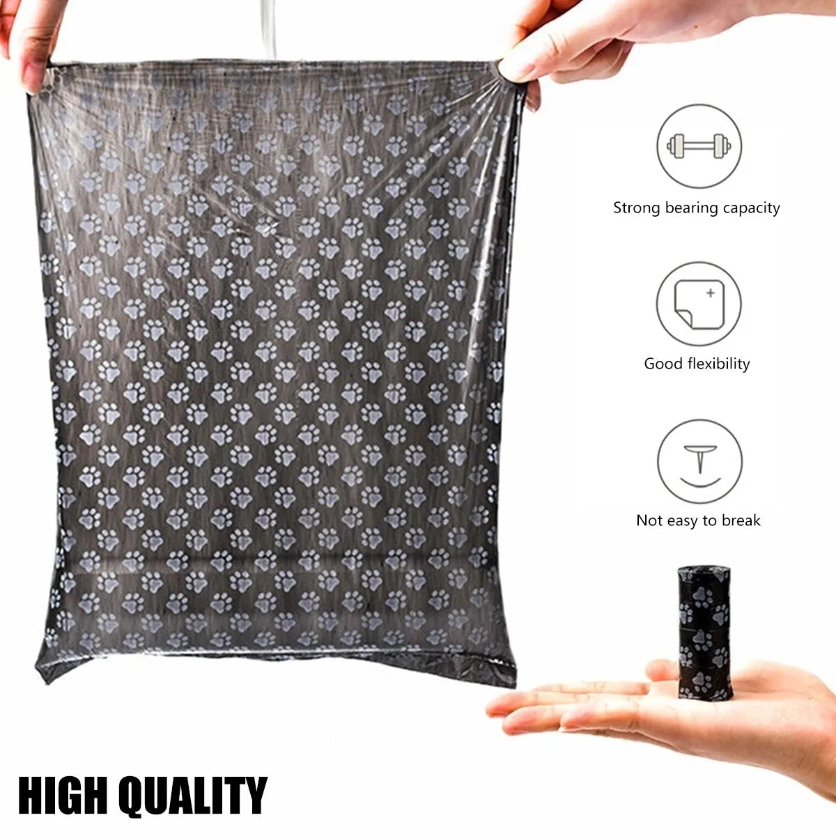 NONED Biodegradable Dog Poop Bags Dispenser Rolls For Pets