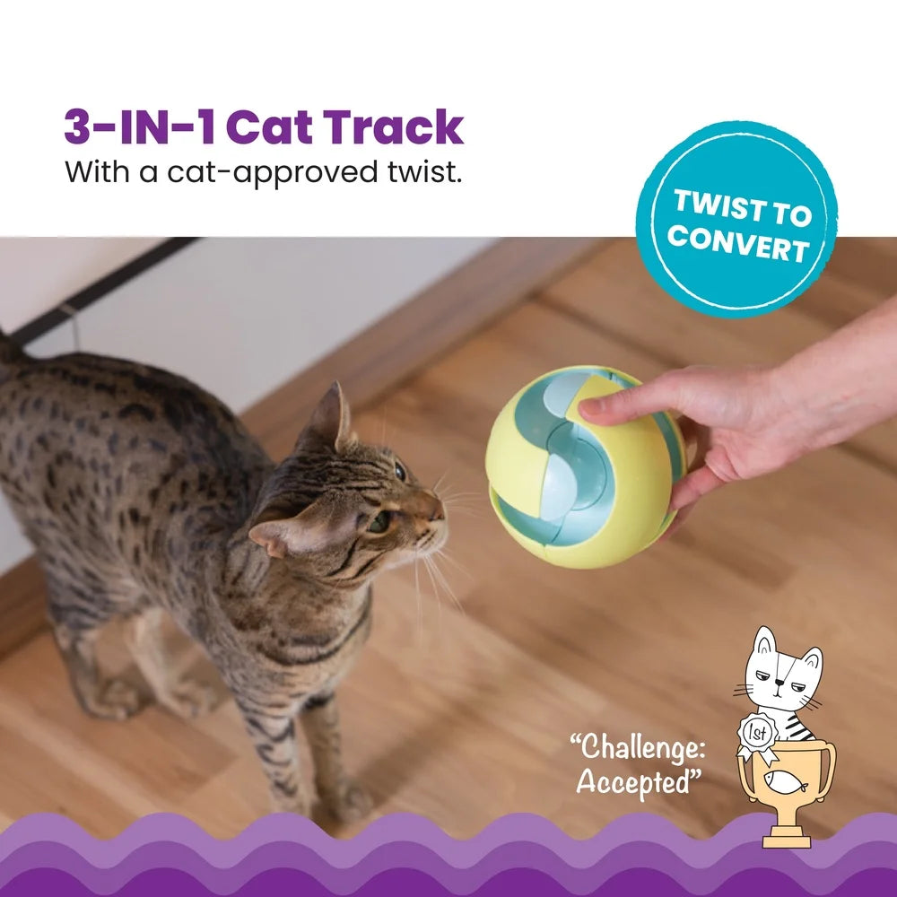 XMSJCN Cat Track Toy Three in One Rolling Ball Interactive