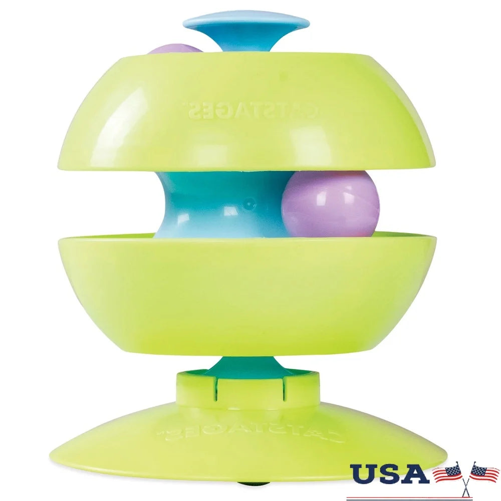 XMSJCN Cat Track Toy Three in One Rolling Ball Interactive