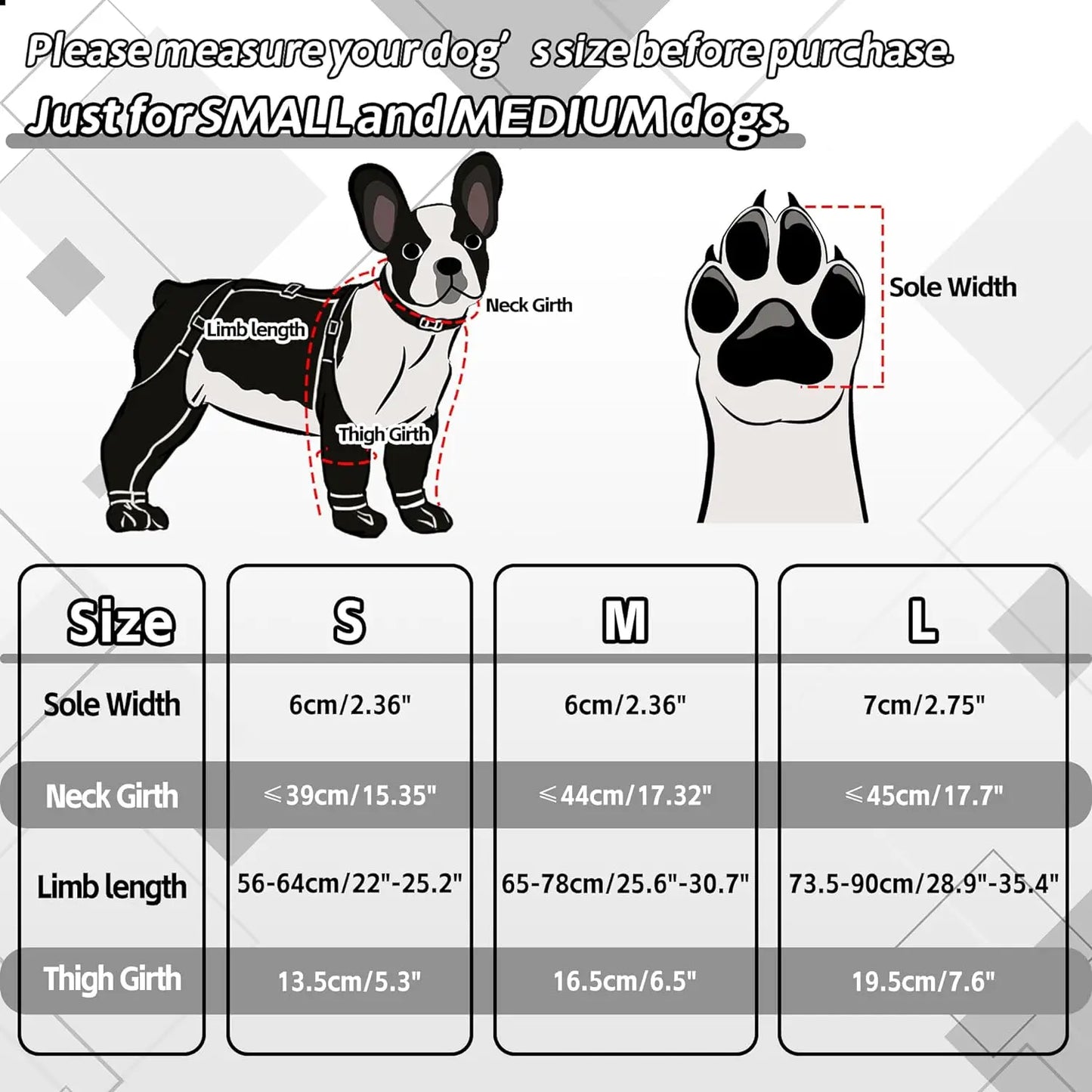 Waterproof Anti-Slip Dog Boots With Paw Protectors Adjustable
