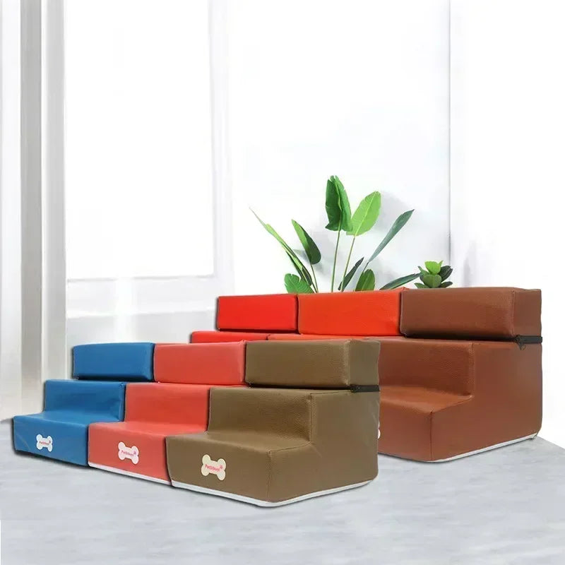 Hign-concerned Dog Stairs 3 Step Ramp Anti Slip Removable