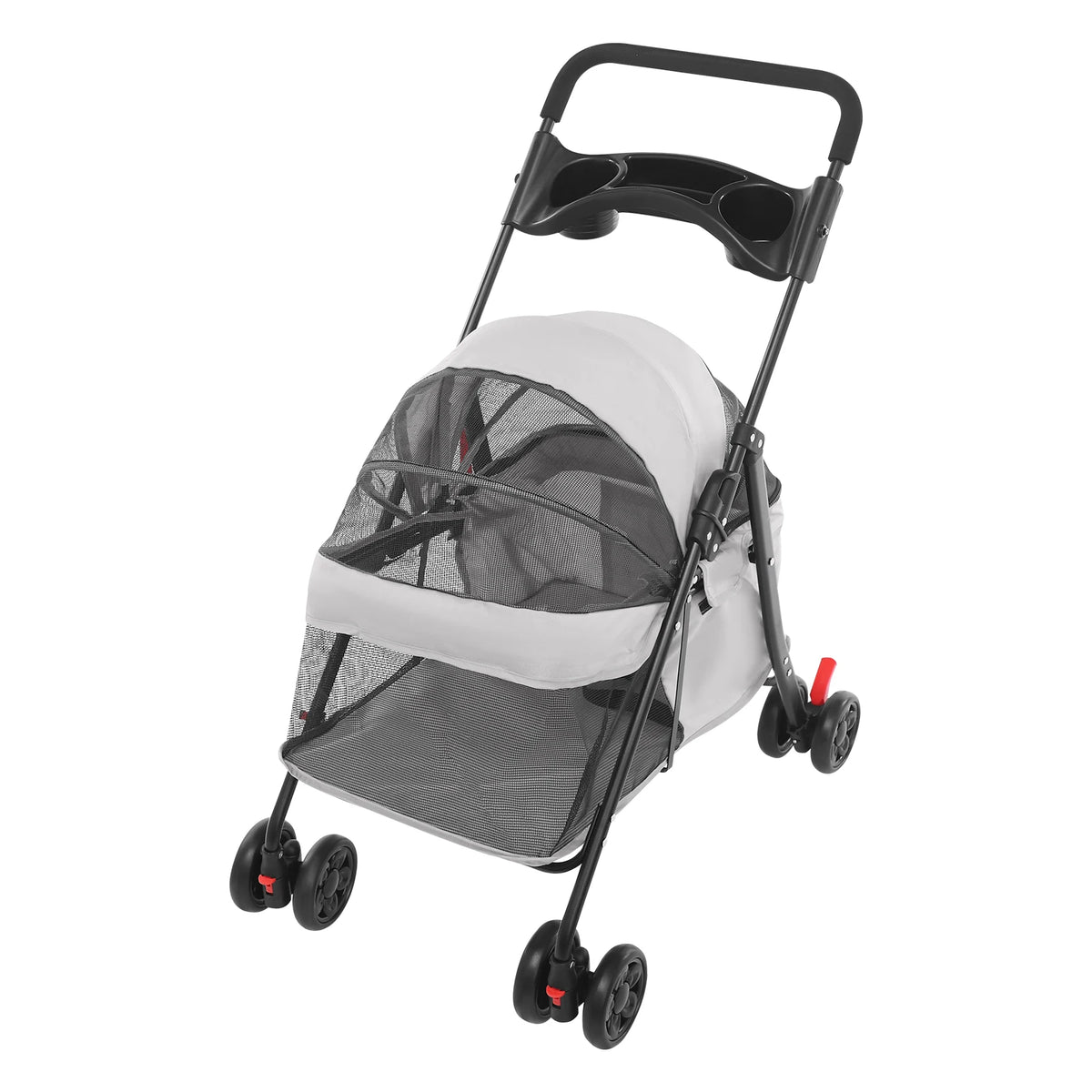 Bymaocar Foldable Dog and Cat Pet Stroller Travel Cart