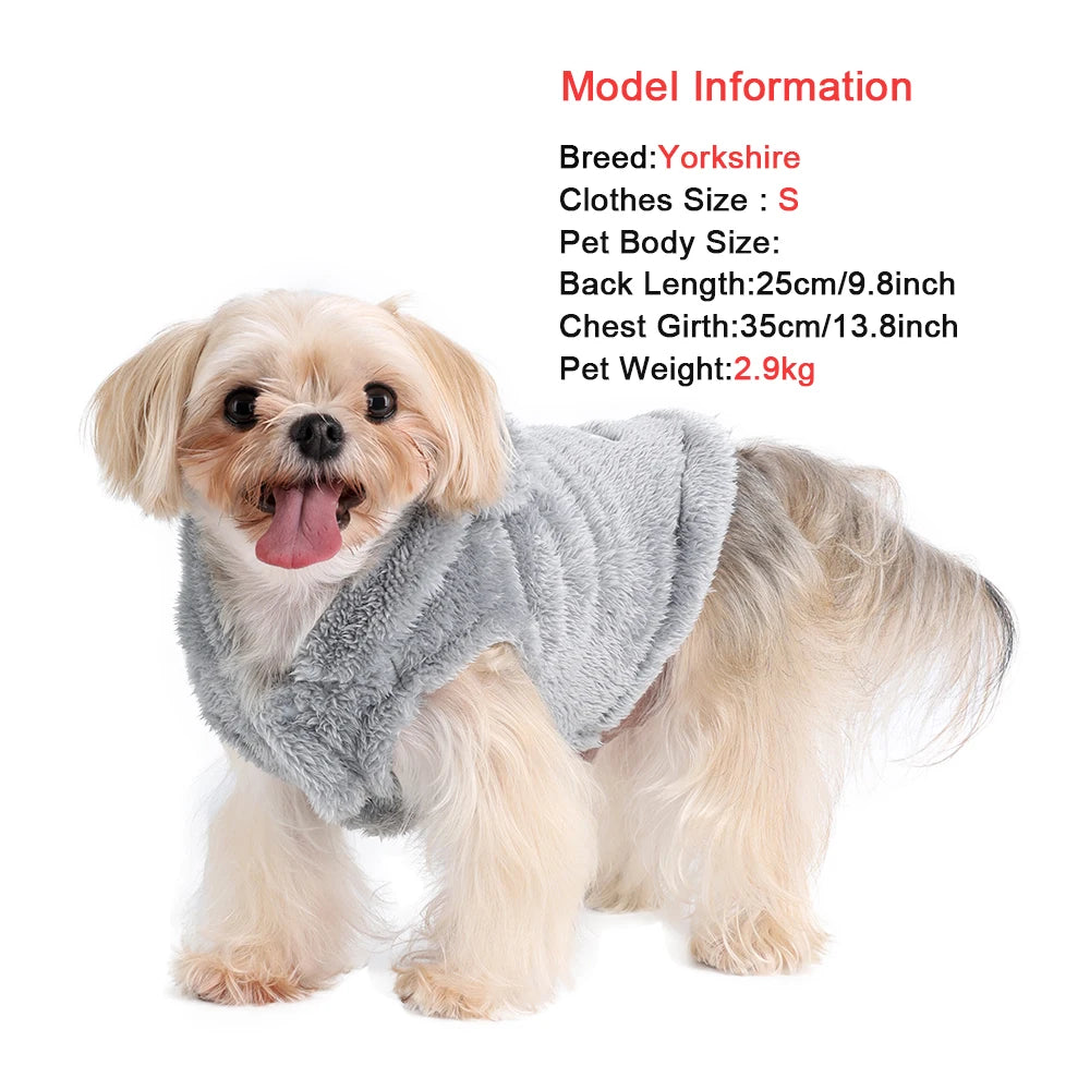 Soft Fleece Pet Hoodie Coat For Dogs And Cats
