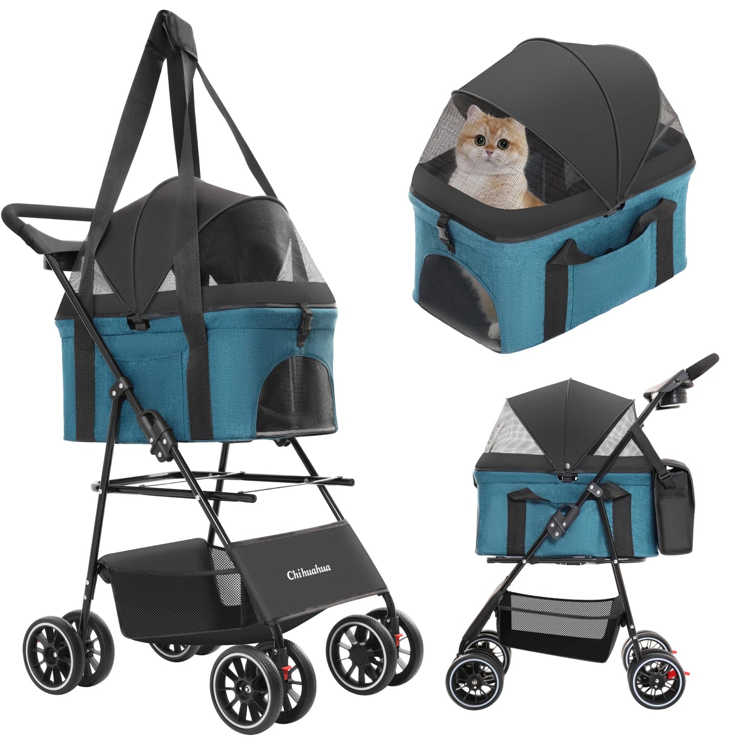 Chihuahua 3 In 1 Pet Stroller For DogsAndCats Premium