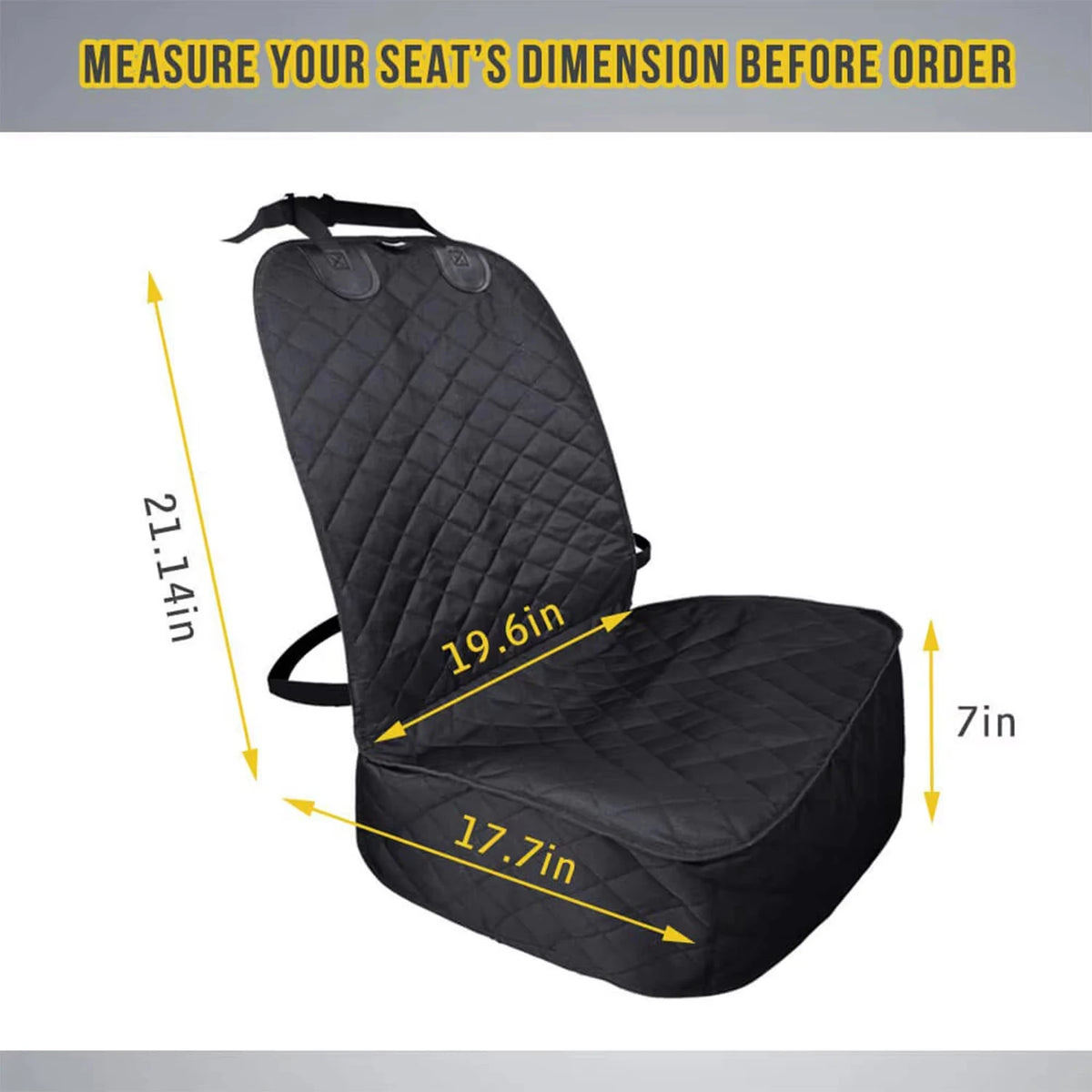 PETRAVEL Waterproof Dog Front Seat Cover for Cars and SUVs
