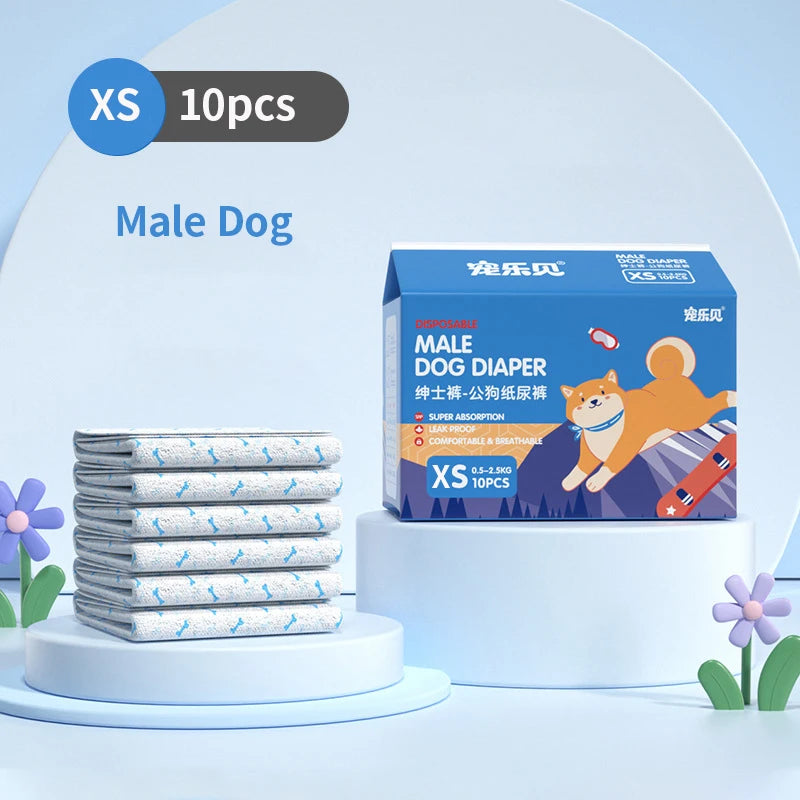 Female Dog Diapers Super Absorbent Leakproof Breathable Nappies