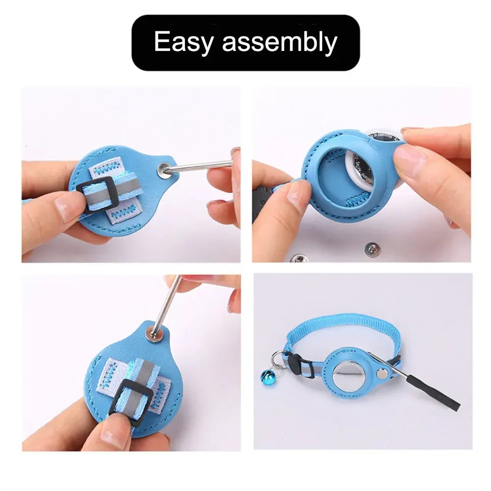 Shunmaii Apple AirTag Reflective Adjustable Cat Collar for Kitten Safety