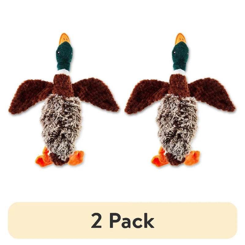 Plush Duck Dog Toy With Honking Squeaker For Chewing Play